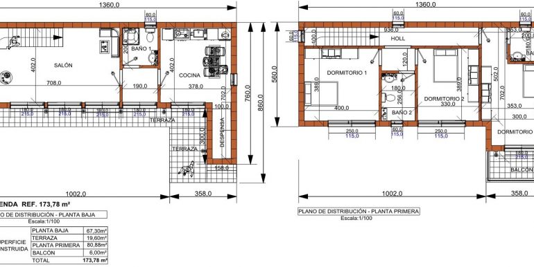 planos - Vivienda 173,78 m²