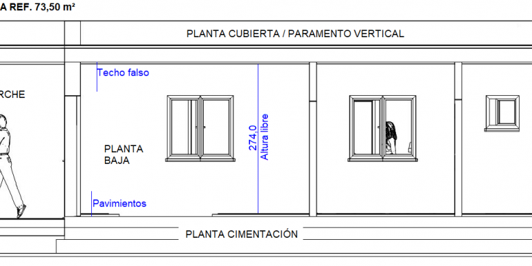2, Secion Vivienda 73,50 m²