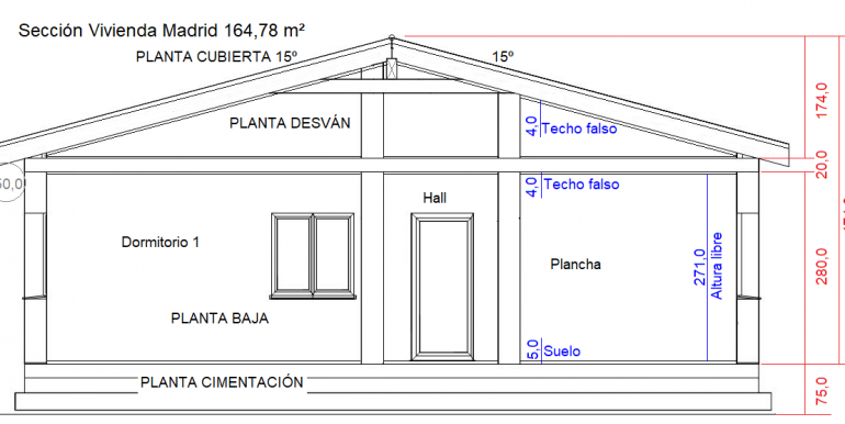 2 seccion Vivienda prefabricada Madrid 164,78 m²