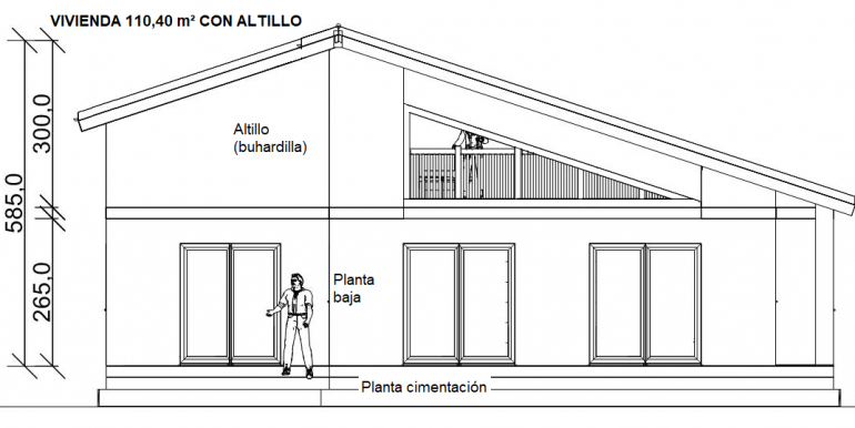 3 Alzado Vvda 96,20 m² con porche - copia
