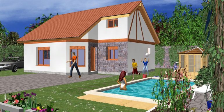 Casa económica prefabricada