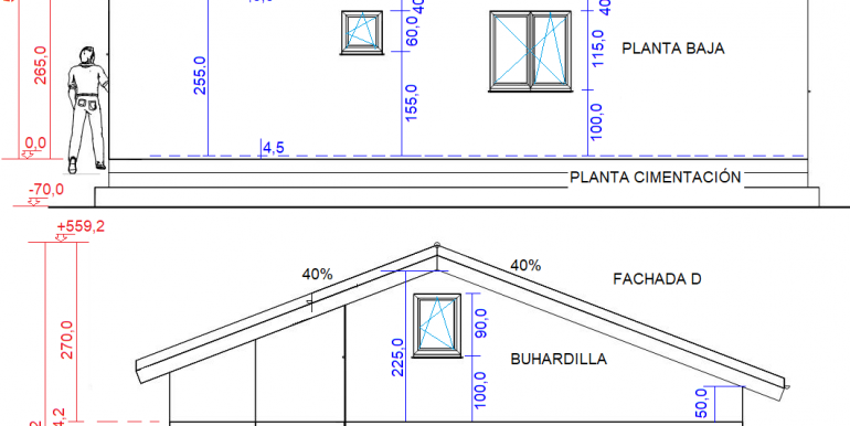 5 FACHADA C, D casa 79,79 con buhardilla,