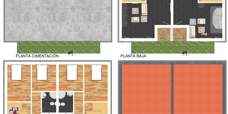 5, plantas Vvda adosadas 264 m²