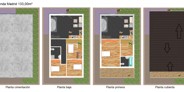 7 plantas 2D- Vvda ref 133,00 m²