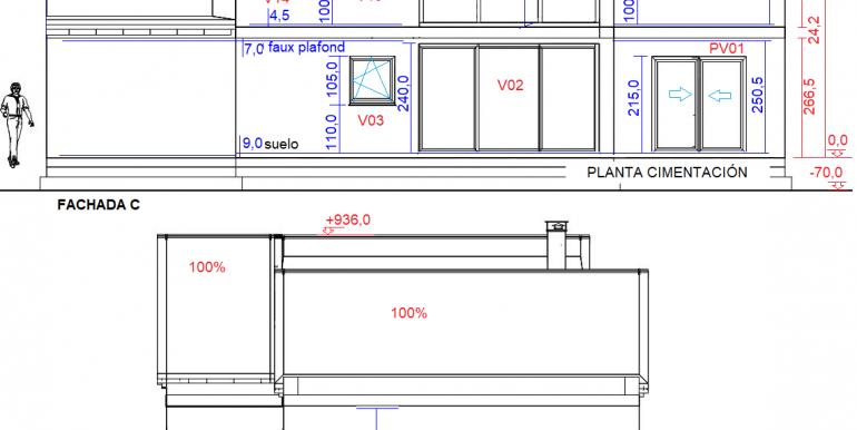 CHALET 246,10 - FACHADAS C, D