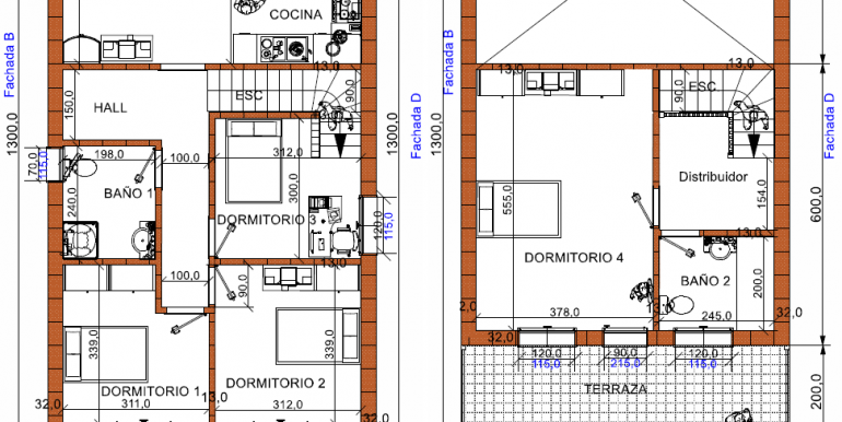 Planta baja y primera Vvda ref 133,00 m²