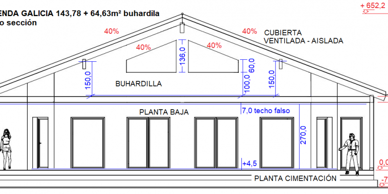 Seccion Vivienda GALICIA 143 78 + 64,53 buhardilla