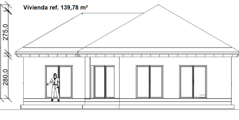 Secion casa prefabricada 139,78 m²