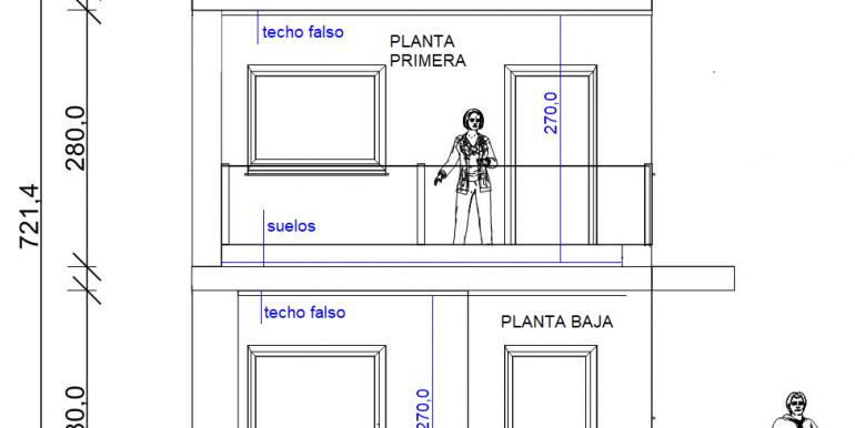 Vivienda 170,00 m2, ALZADOS