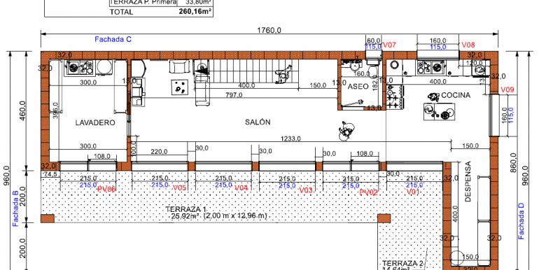 Vivienda 260,16 m2, planta BAJA, constructores de casas