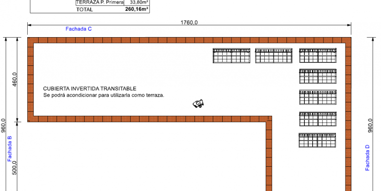 Vivienda 260,16 m2, planta CUBIERTA, copia