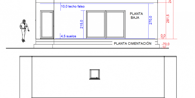 casa asturias Alzado, vvda 114,86 + 67,30 m2,