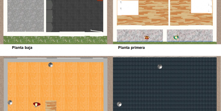 casa entre medianeras prefabricada planos 2d