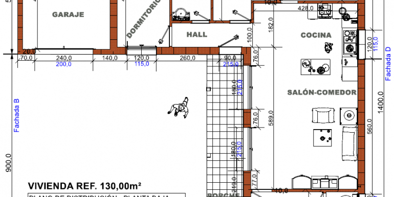 planos Casa prefabricada con garaje