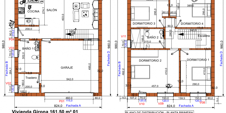 planos Casas prefabricadas tradicionales