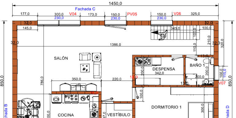 planta baja - Vivienda 214,00 m2,