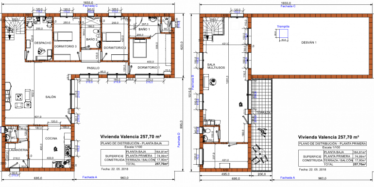 planta baja y primera 257,70 m²