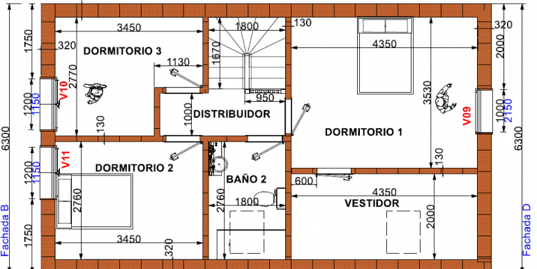 planta primera - vivienda prefabricada valencia
