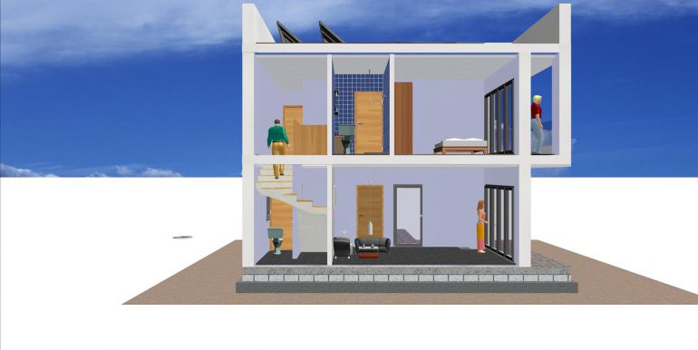 seccion 3D Vivienda 162,55 m2
