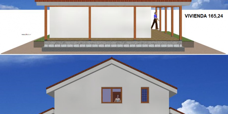 vivienda prefabricada 2, Alzado, Fachadas 3D